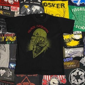 Black Sabbath Black T-Shirt Gas Mask Size Medium.